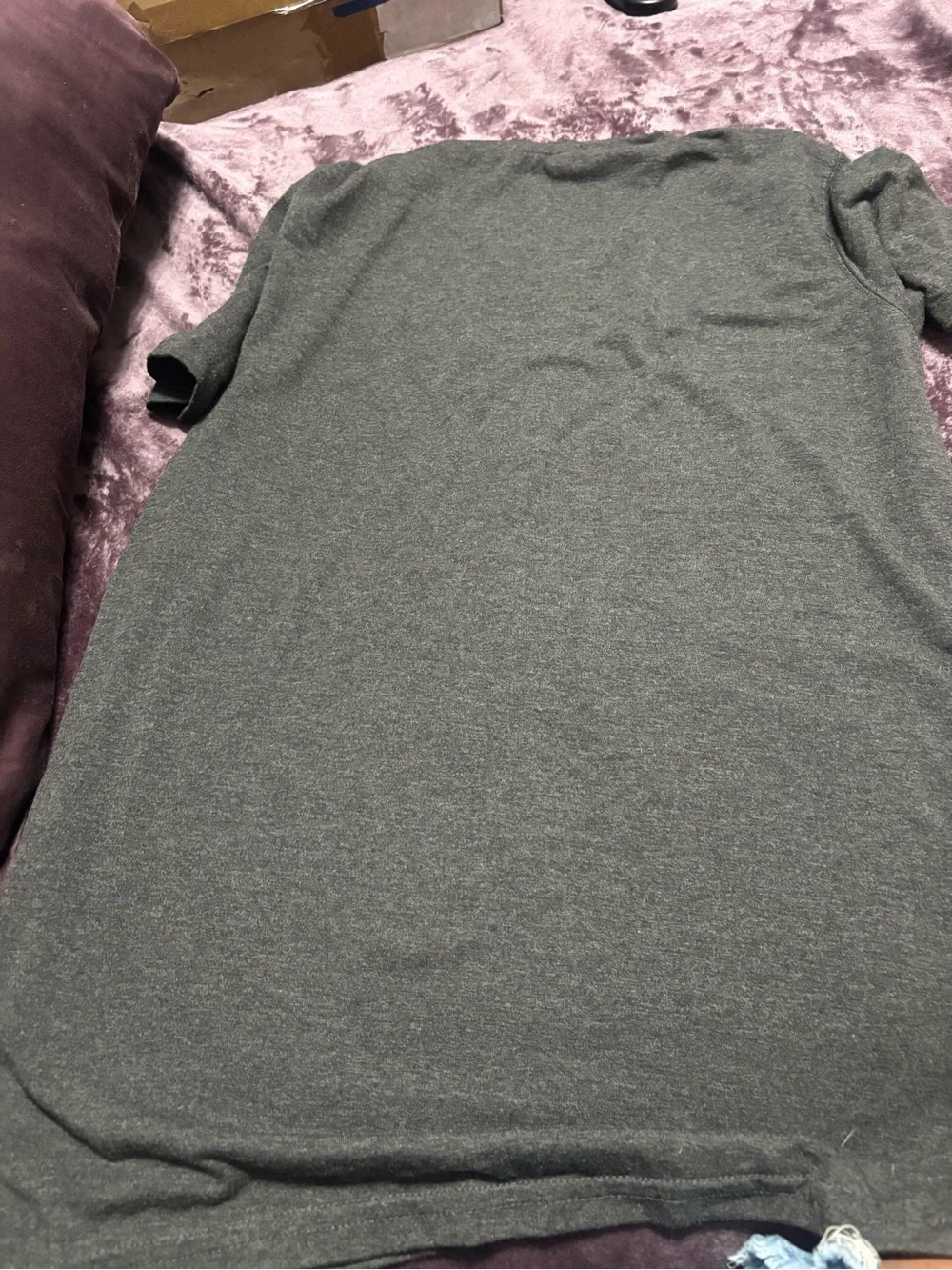 Gucci Charcoal Gray Logo Crewneck Tee with Red and Green Stripe